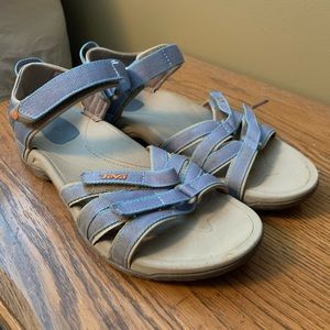 Teva Sandals 7.5 Icy Blue & Gray